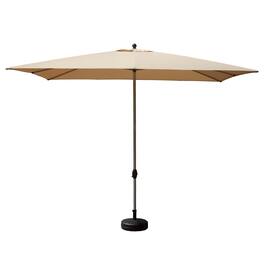Ecooso - Rectangle Patio Umbrella with Crank Lift(Base not included) - Beige