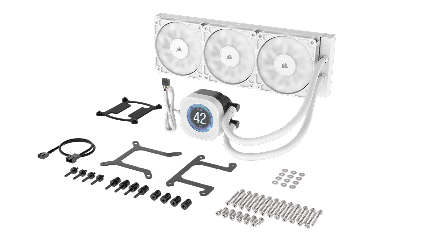Alt View 12. CORSAIR - NAUTILUS 360 LCD - White.