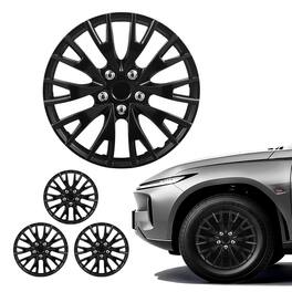 VEVOR - Hubcaps Wheel Covers, 16 Inch Set of 4 Wheel Rim Cover Hubcaps OEM Replacement, R16 Size Snap On Car Hub Caps - Black