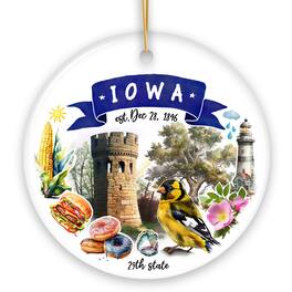 OrnamentallyYou - Artistic Iowa State Themes and Landmarks Christmas - Multi-colored