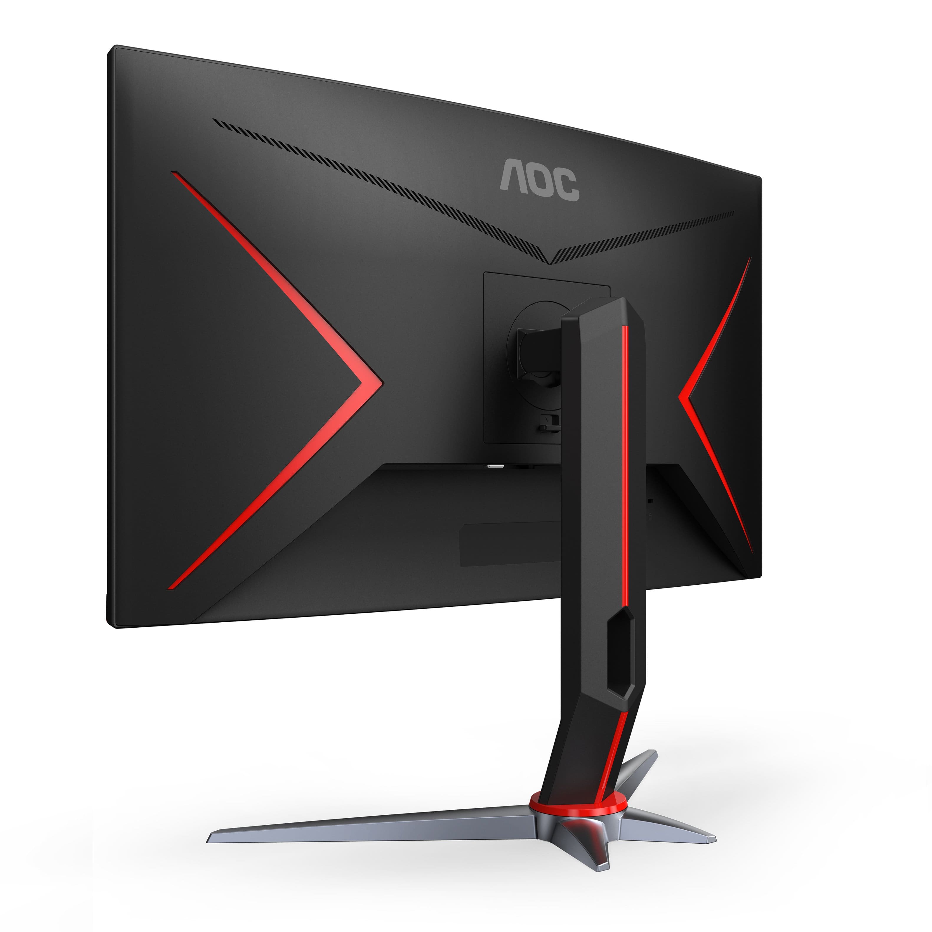 Alt View 1. AOC - G2 Series C24G2 24" LED Curved FHD FreeSync Premium Monitor (DisplayPort, HDMI, VGA) - Black/Red.