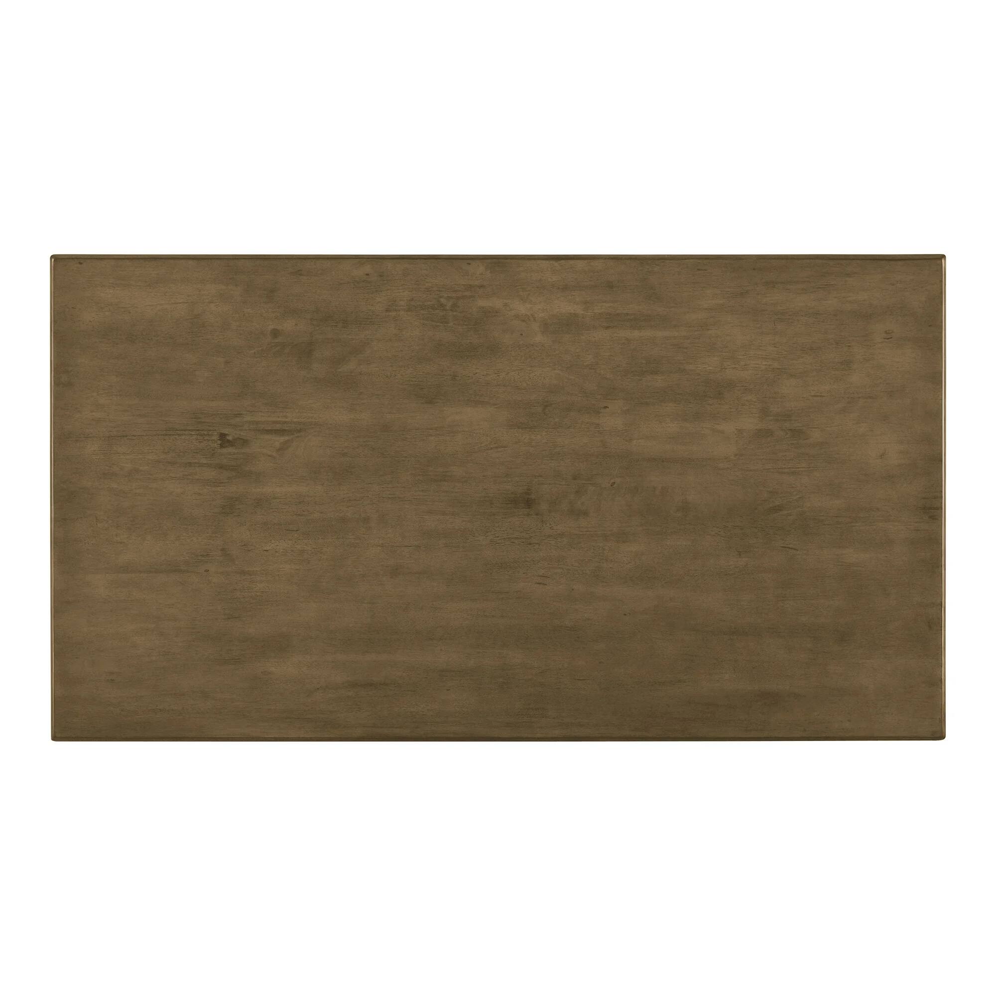 Alt View 3. Manhattan Lane - Heln 7pc Dining Table and Chair Set, Light Gray Fabric, Natural Brown - Natural Brown, Gray.