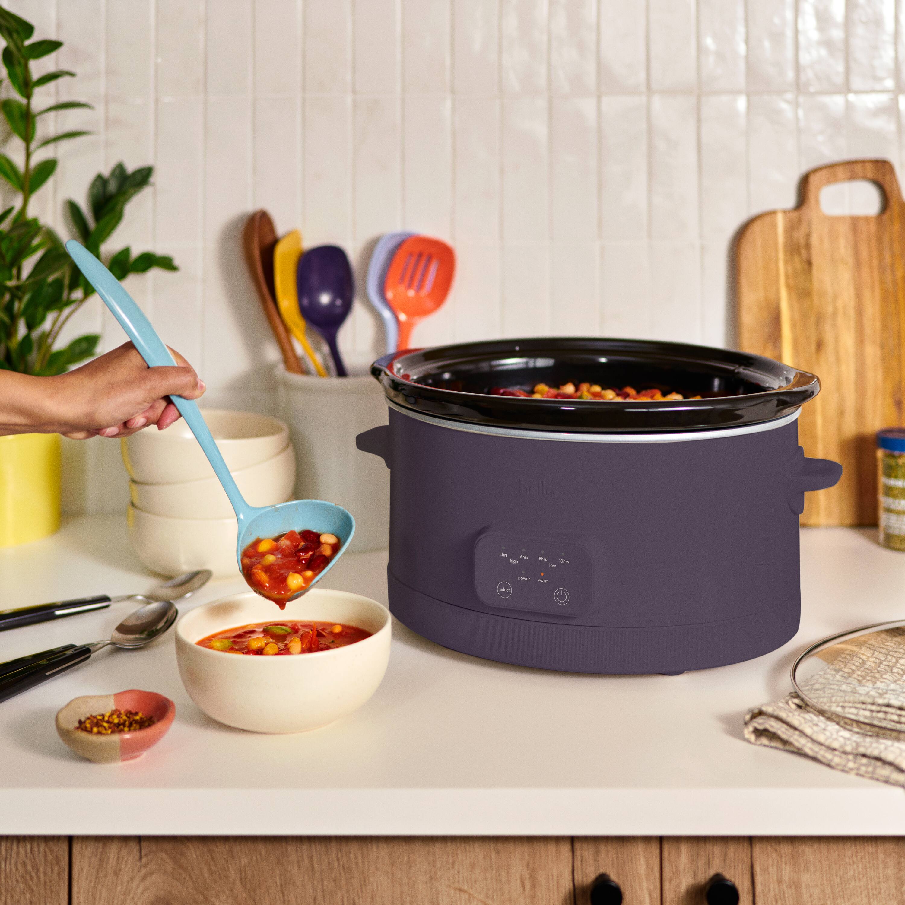 Alt View 6. Bella - 6-qt. Programmable Slow Cooker - Plum.