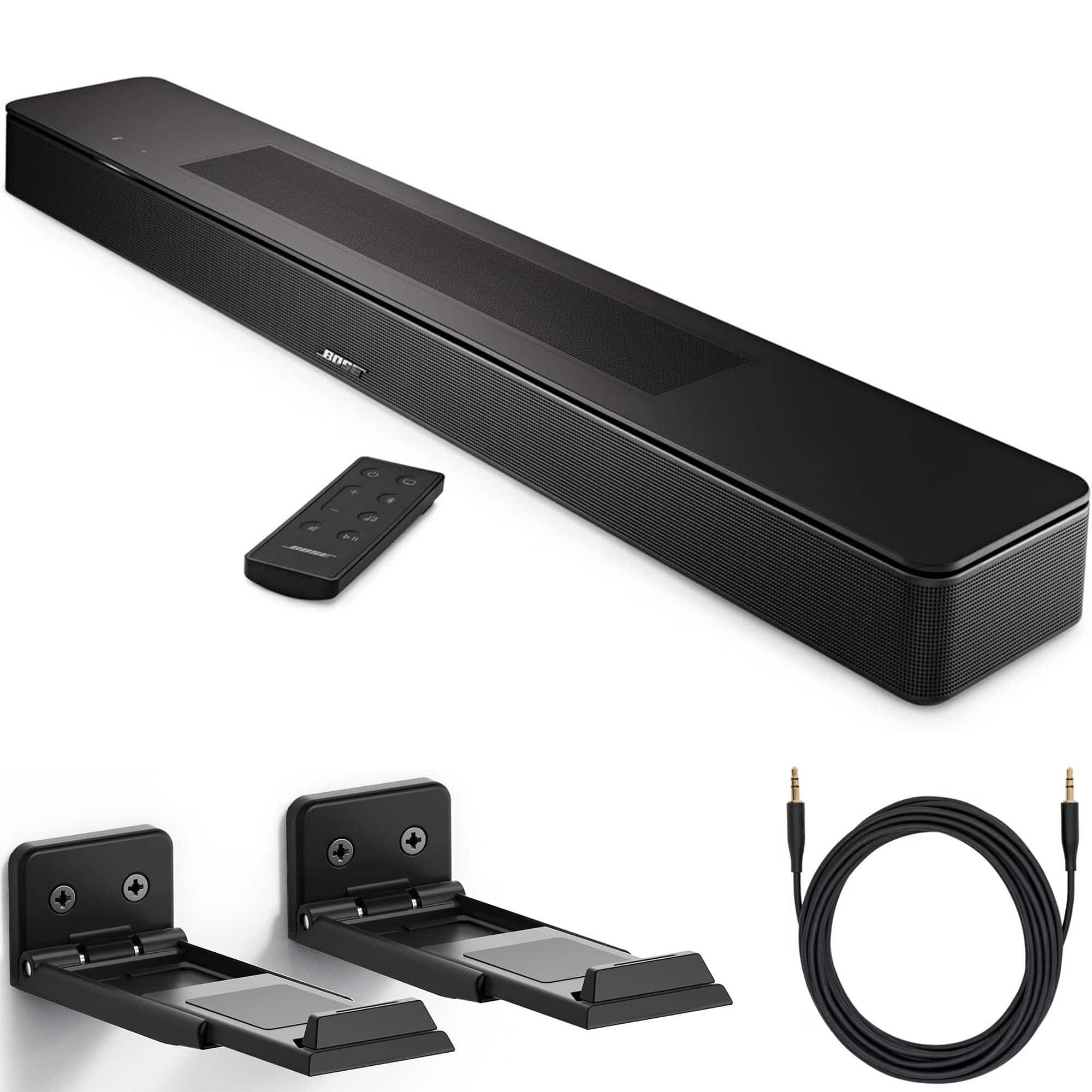 Bose - Smart Dolby Atmos Soundbar Bundle with Aux Cable, Mounts, All-in-One Soundbar for TV - Black price history on PriceWatchPro