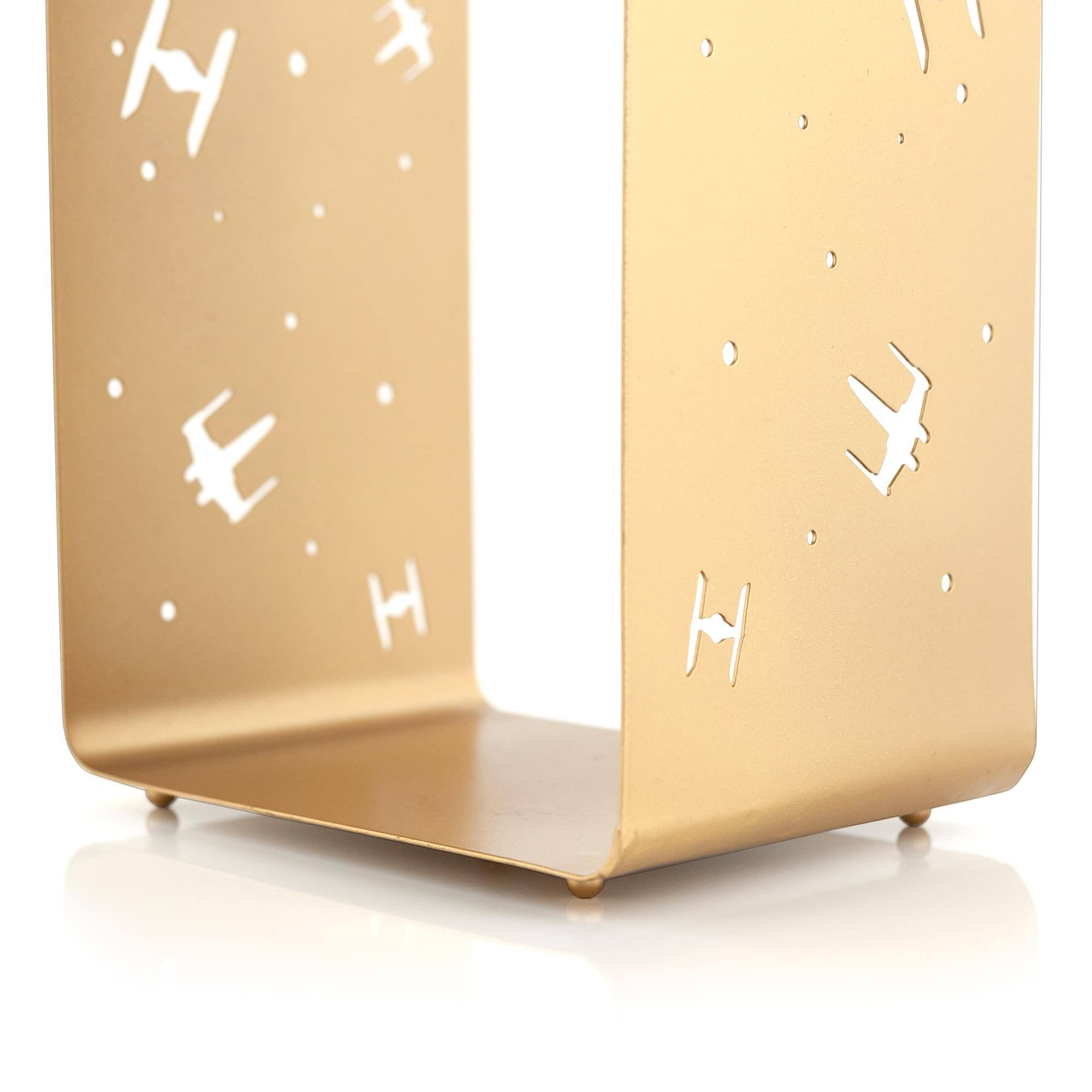 Alt View 10. Star Wars - Star Wars Gold Stamped Lantern | X-Wing & TIE Fighter Battle | 11.5 Inches Tall - Gold.