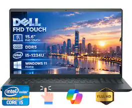 Dell - 15.6" 2K Touchscreen Laptop - Intel 13th Generation Core i5 1334U 2023 - 8GB Memory - 512 GB Storage-Windows 11 Home - Black
