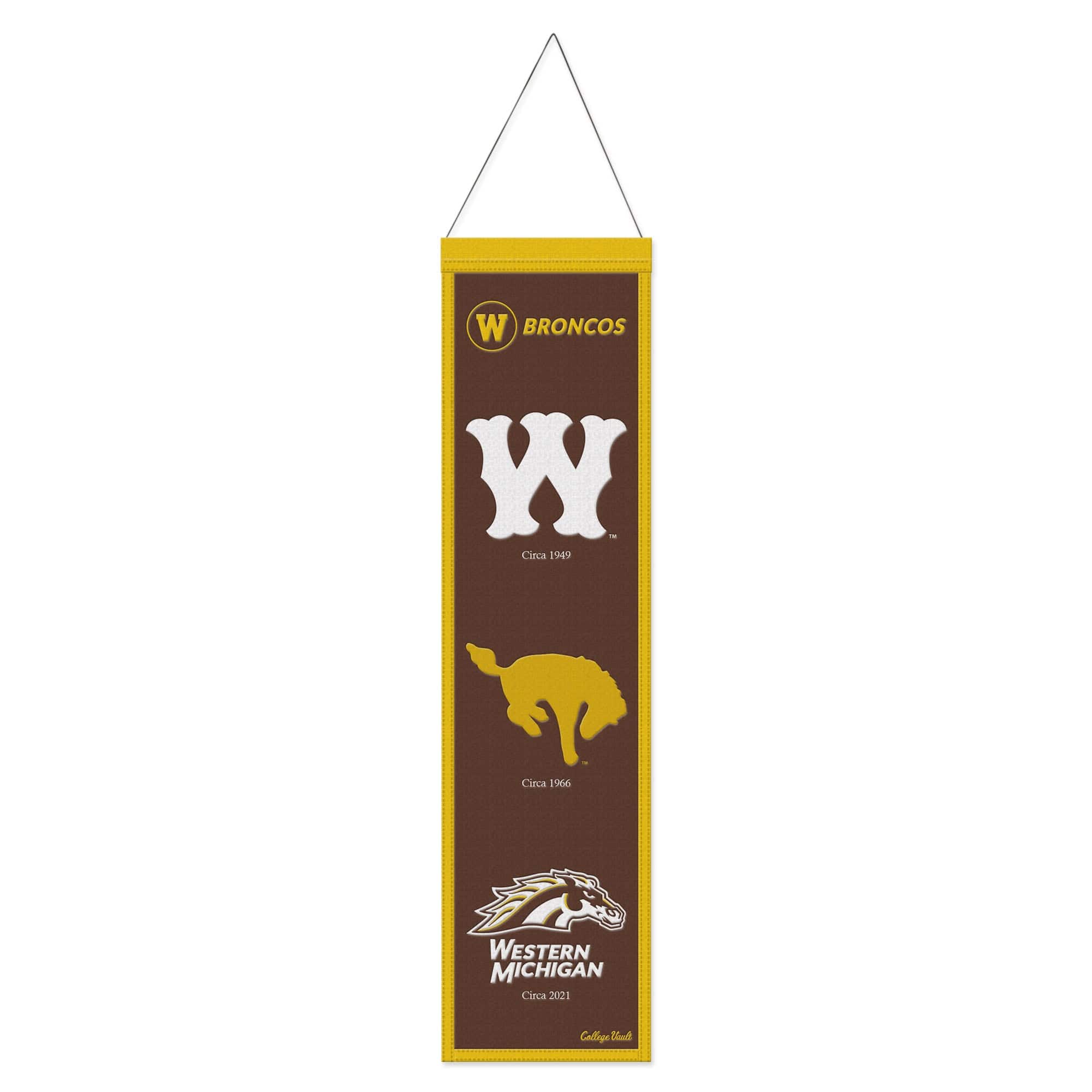 WinCraft - Western Michigan Broncos 8" x 32" Wool Evolution Banner - Multicolor