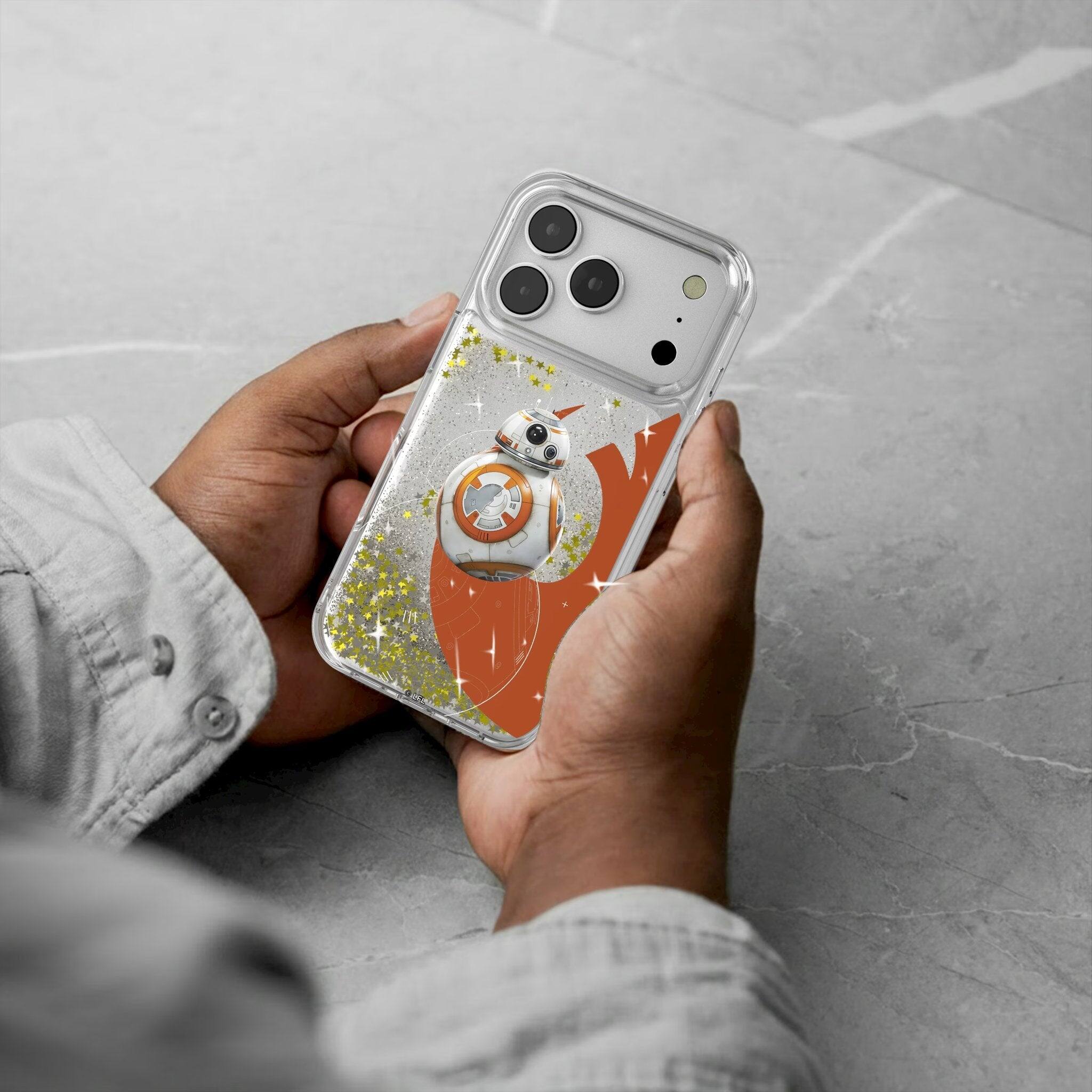 Alt View 1. Keyscaper - Star Wars: The Force Awakens FactionTech Glitter Phone Case - Apple iPhone 17 Pro - BB-8.