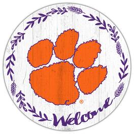 Fan Creations - Clemson Tigers 12" Welcome Circle Sign - Multicolor