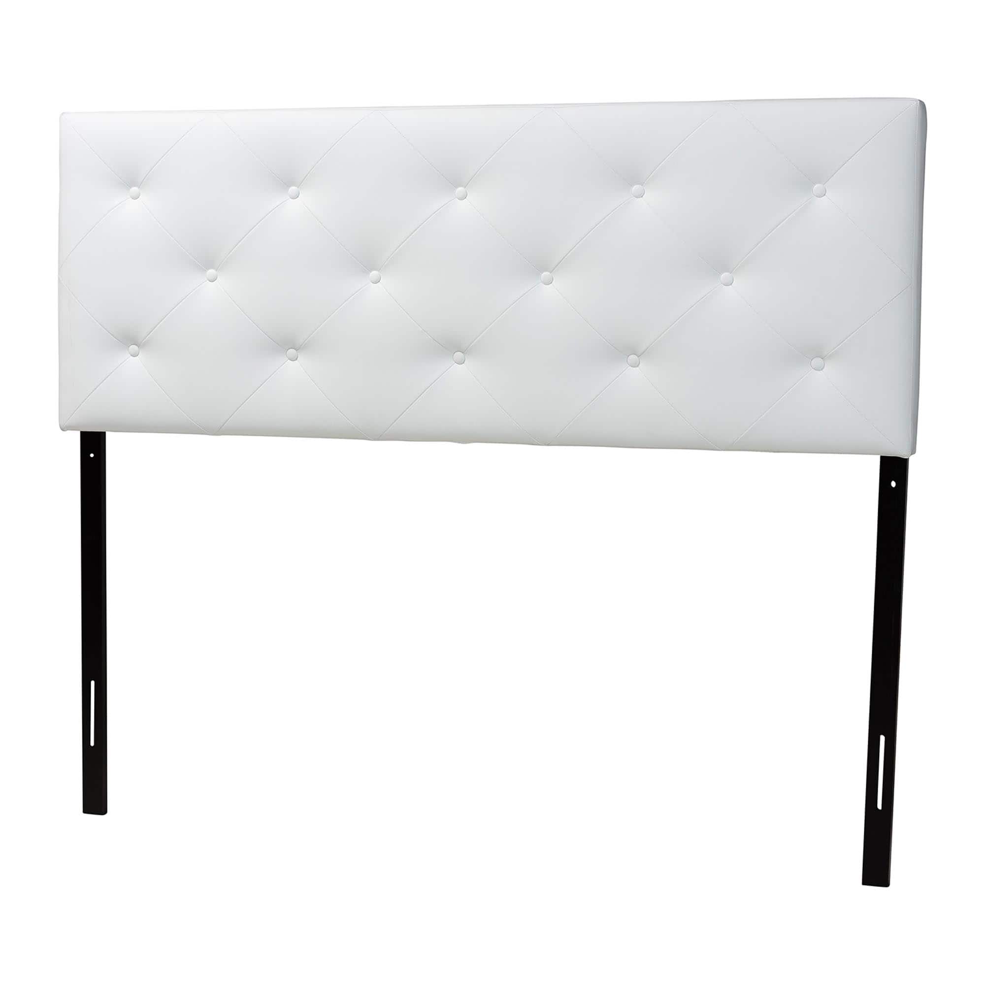 Baxton Studio - Baltimore Modern and Contemporary Full Faux Leather Upholstered Headboard - White
