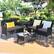 Alt View 3. Costway - 8PCS Patio Rattan Furniture Set Cushioned Sofa Coffee Table Backyard - Grey.