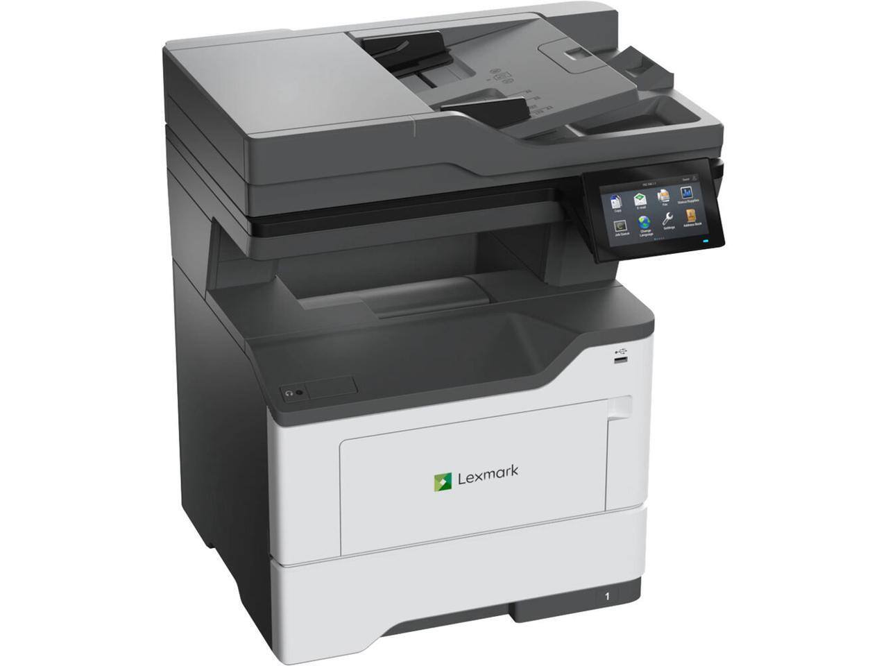 Front. Lexmark - Lexmark MX532adwe Wireless Laser Multifunction Printer Monochrome White Gray TAA Compliant - White.