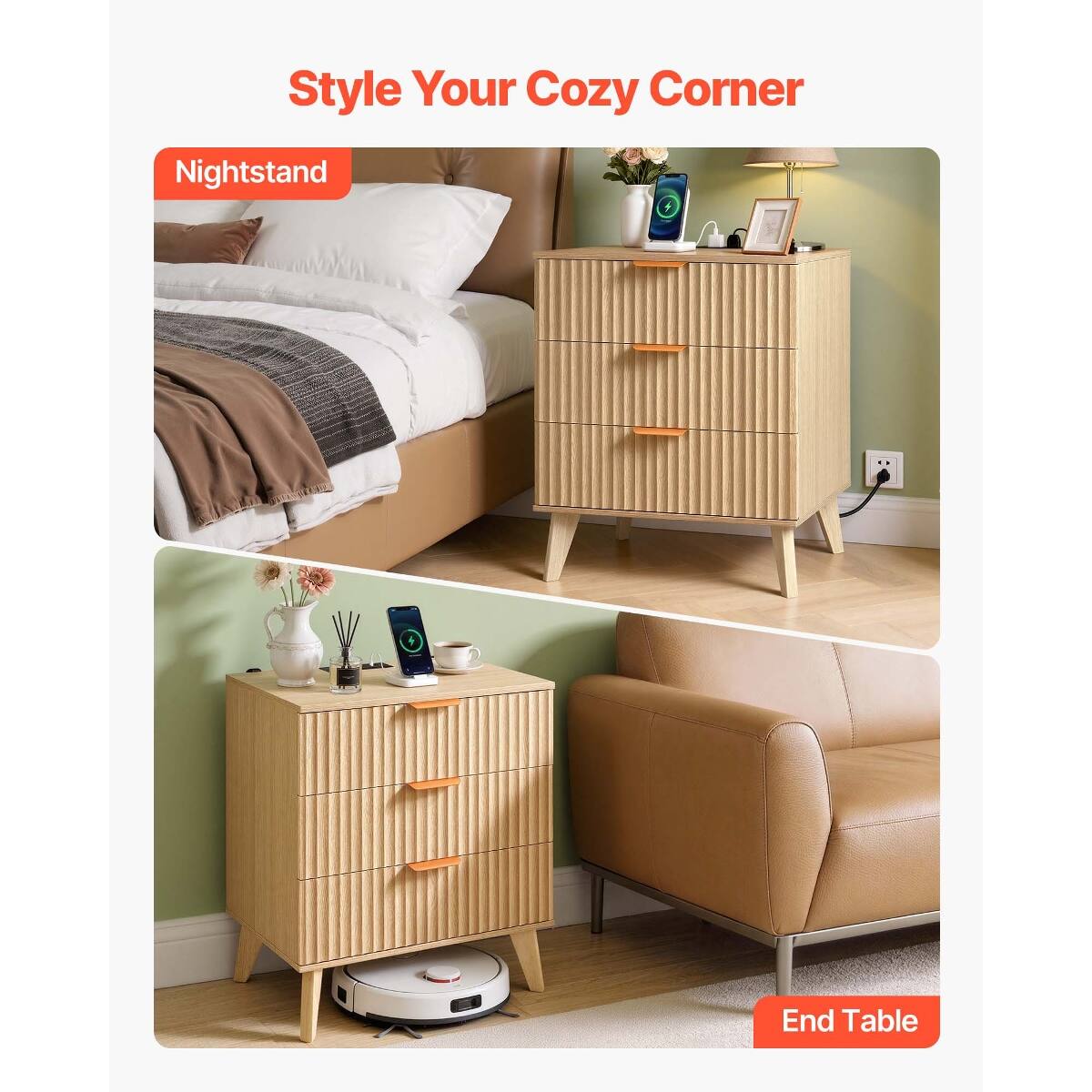 Style Your Cozy Corner

Nightstand

End Table