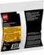 The text on the image is in French, and it is describing the contents of the bag, which is a LEGO product. The bag contains a LEGO set, and it is intended for children. The warning label on the bag indicates that it should not be used as a toy for babies and that it should be kept away from them to avoid suffocation risks. The bag also has instructions for use, which are likely to be in French as well. The bag is designed for children and is not intended for adult use.