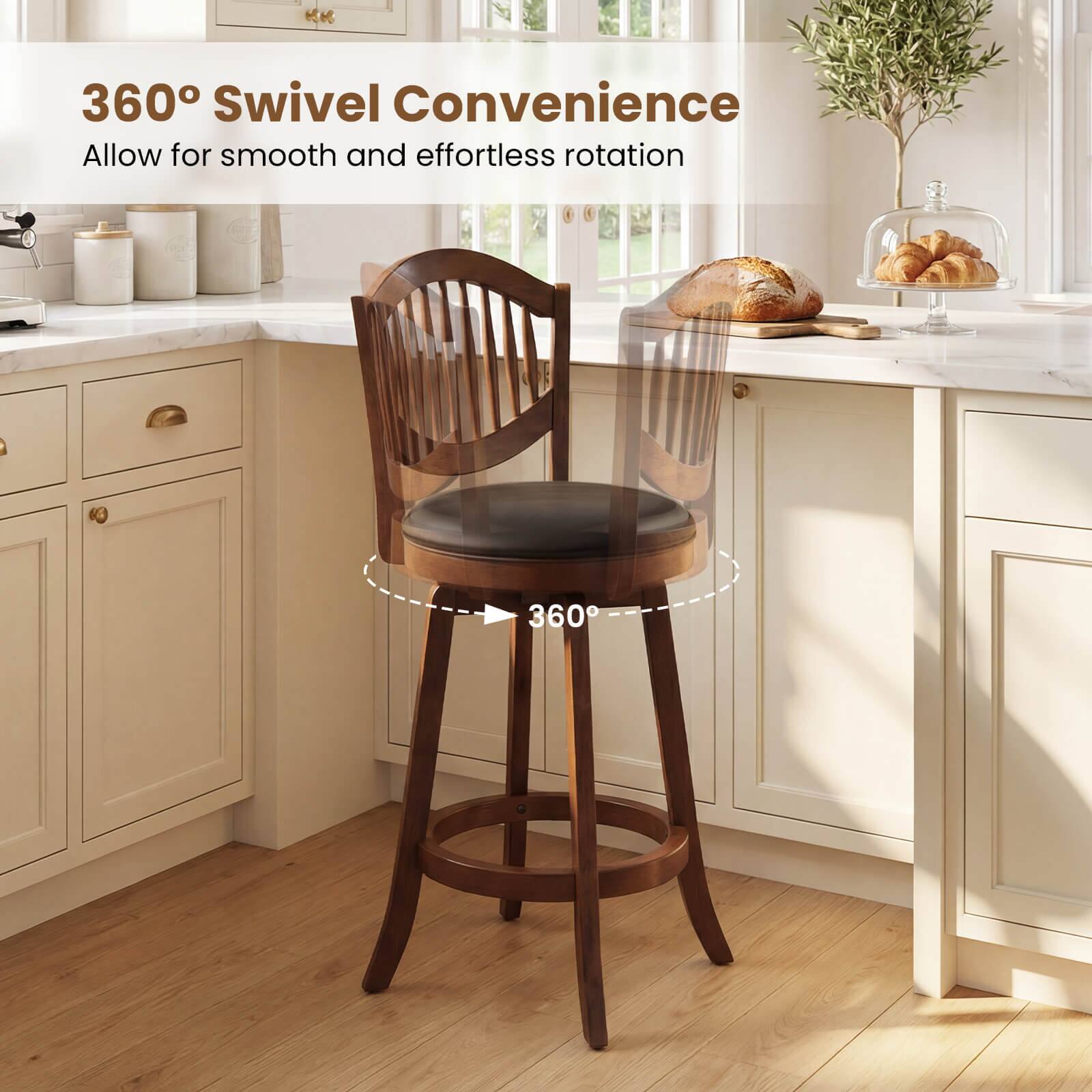 360° Swivel Convenience  
Allow for smooth and effortless rotation