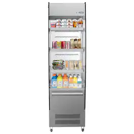 Koolmore - 26 in. Open Air Grab and Go Refrigerator - 7.7 Cu Ft. CDAU-7C-SS - Black