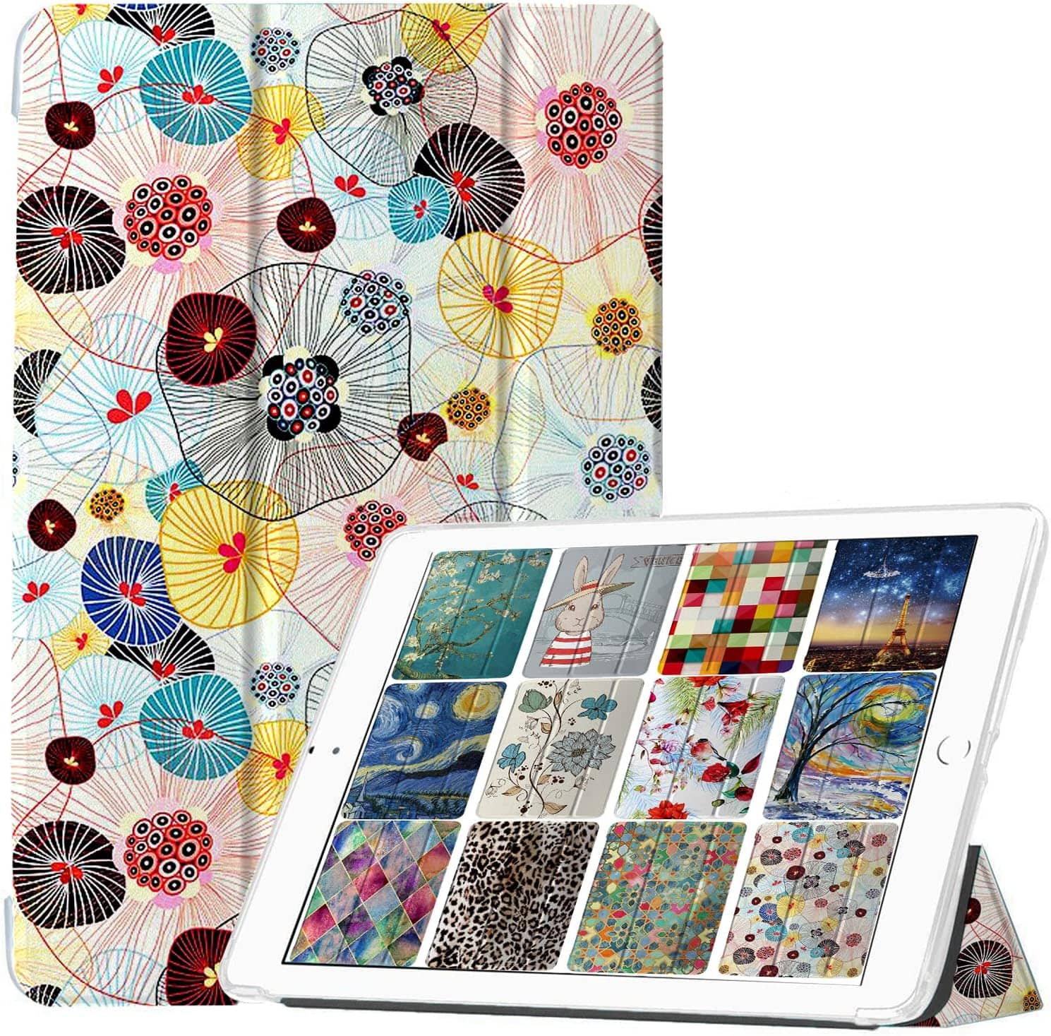 "DuraSafe Cases - iPad Pro 11"" 1st Gen 2018 Shock-Absorbing TPU Smart Case with Tri-Fold Stand A1980 A2013 A1934 A1979 - Yarn Flowers" price history on PriceWatchPro