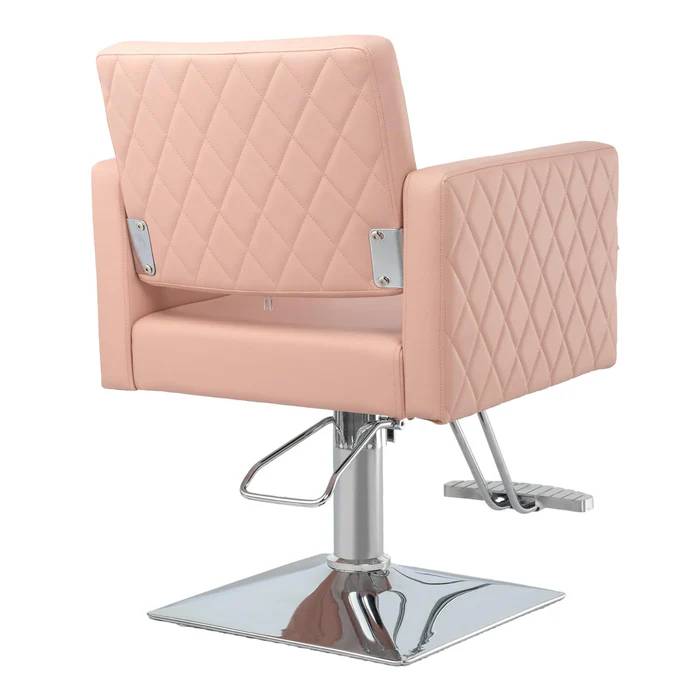 Left. Winado - All Purpose Hydraulic Barber Chair Hair Styling Chair 360° Swivel Beauty Spa Equipment with Hydraulic Pump and Footrest - Pink.