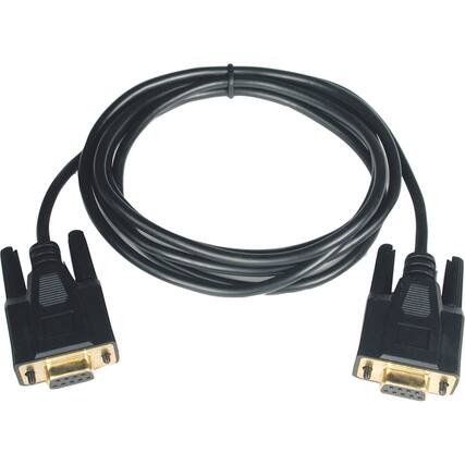 Front. Tripp Lite - Tripp Lite by Eaton Null Modem Serial DB9 Serial Cable (DB9 F/F) 6 ft. (1.83 m) - DB-9 Female - DB-9 Female - 6ft - Black.