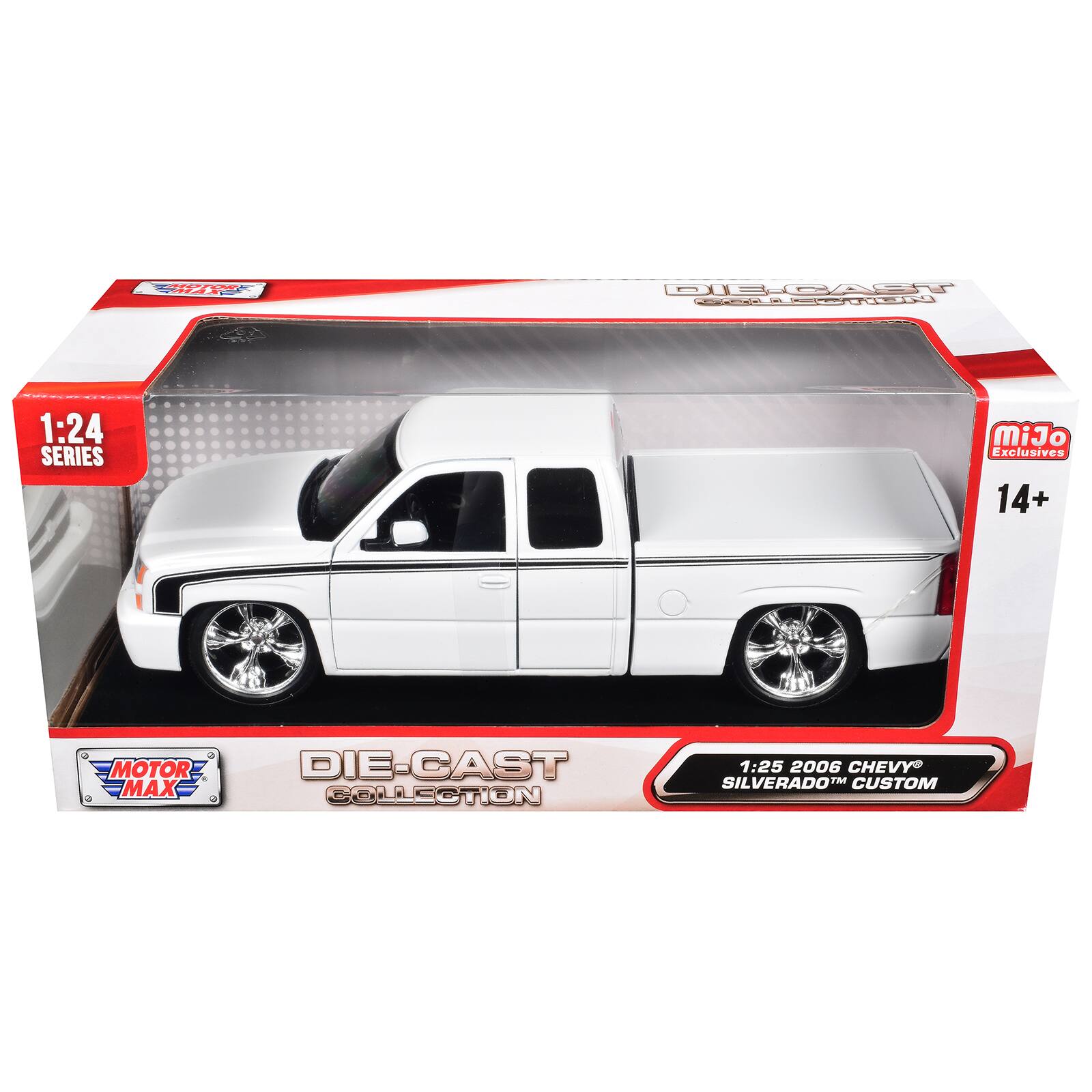 MOTOR MAX  
DIE-CAST COLLECTION  
1:24 SERIES  
MiJo Exclusives 14+  
1:25 2006 CHEVY SILVERADO™ CUSTOM