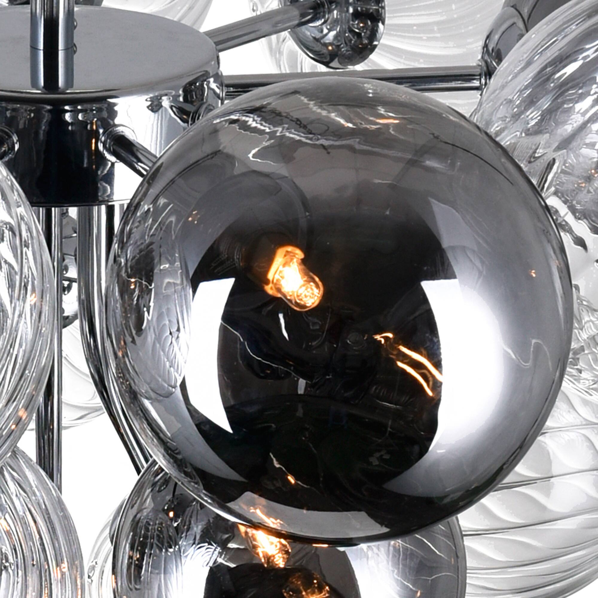 Alt View 1. CWI Lighting - Pallocino 10 Light Flush Mount With Chrome Finish - Chrome.