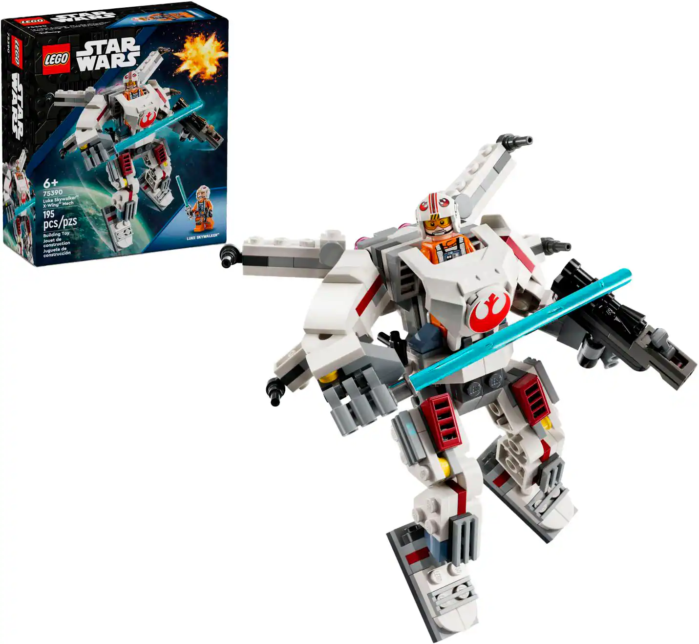 LEGO - Star Wars Luke Skywalker X-Wing Mech Buildable Action Figure 75390