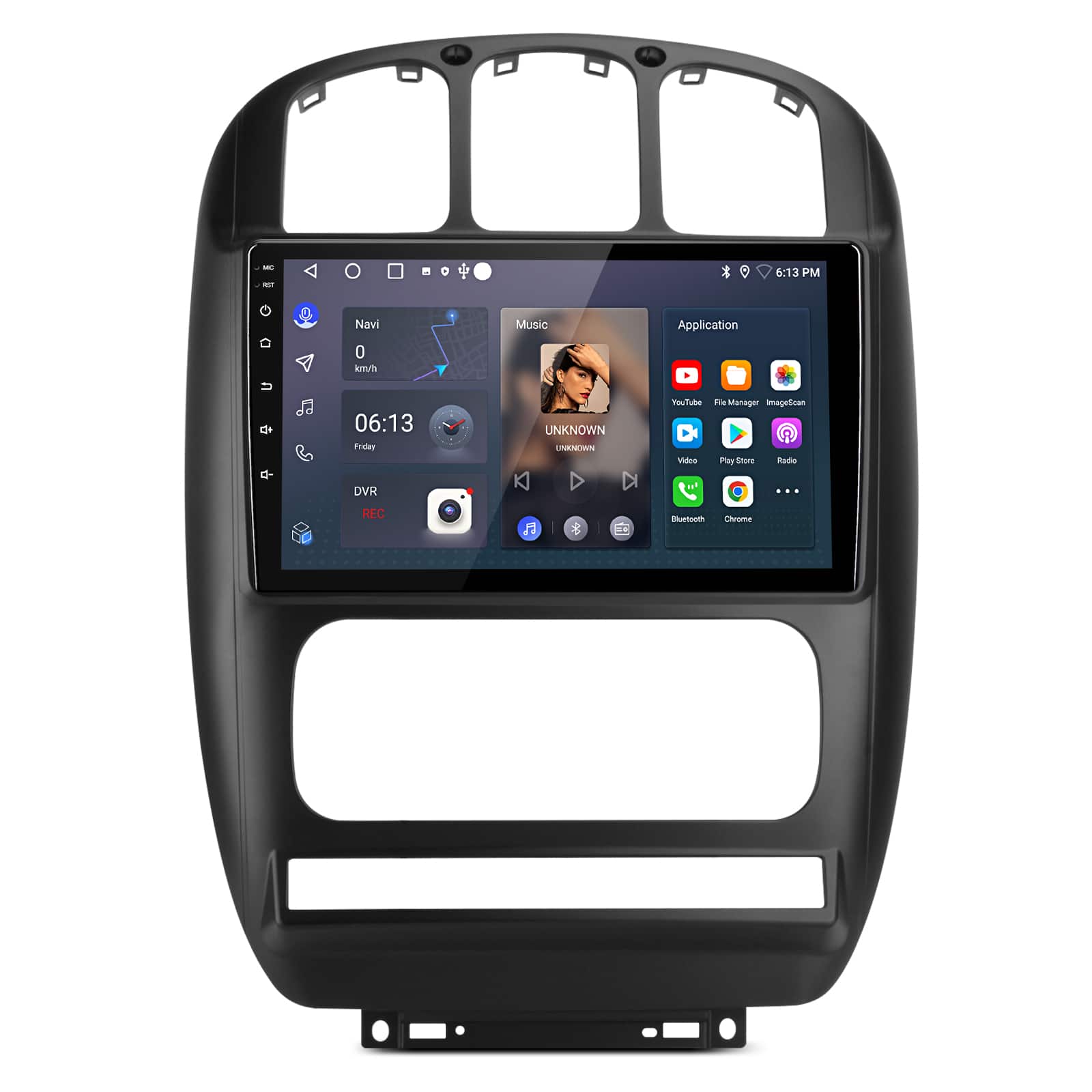 Junsun - For Dodge Caravan Chrysler Town & Country 2006-2012 10" 2+64GB Android 15 carplay Car Stereo Radio GPS Navi WIFI SWC RDS - Black