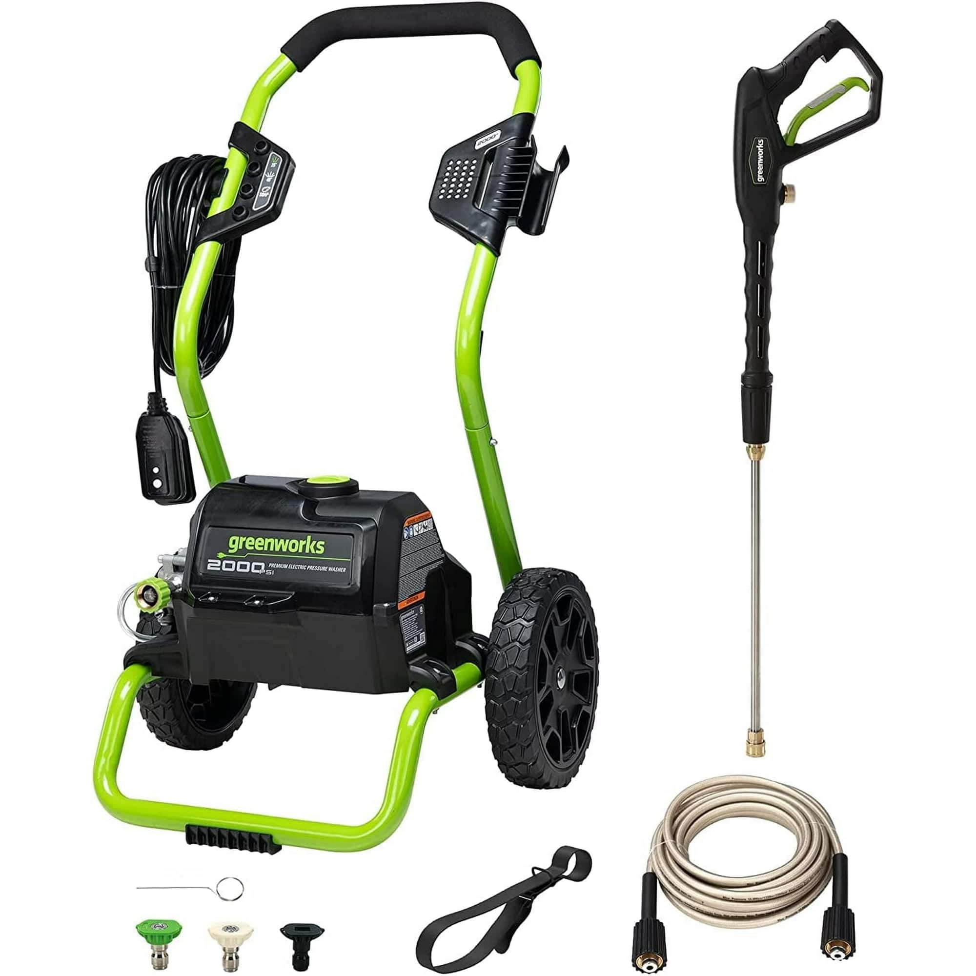 Greenworks - 2000 Max PSI, 1.1 GPM (13 Amp) Electric Pressure Washer GPW2000-1RG - Green price history on PriceWatchPro