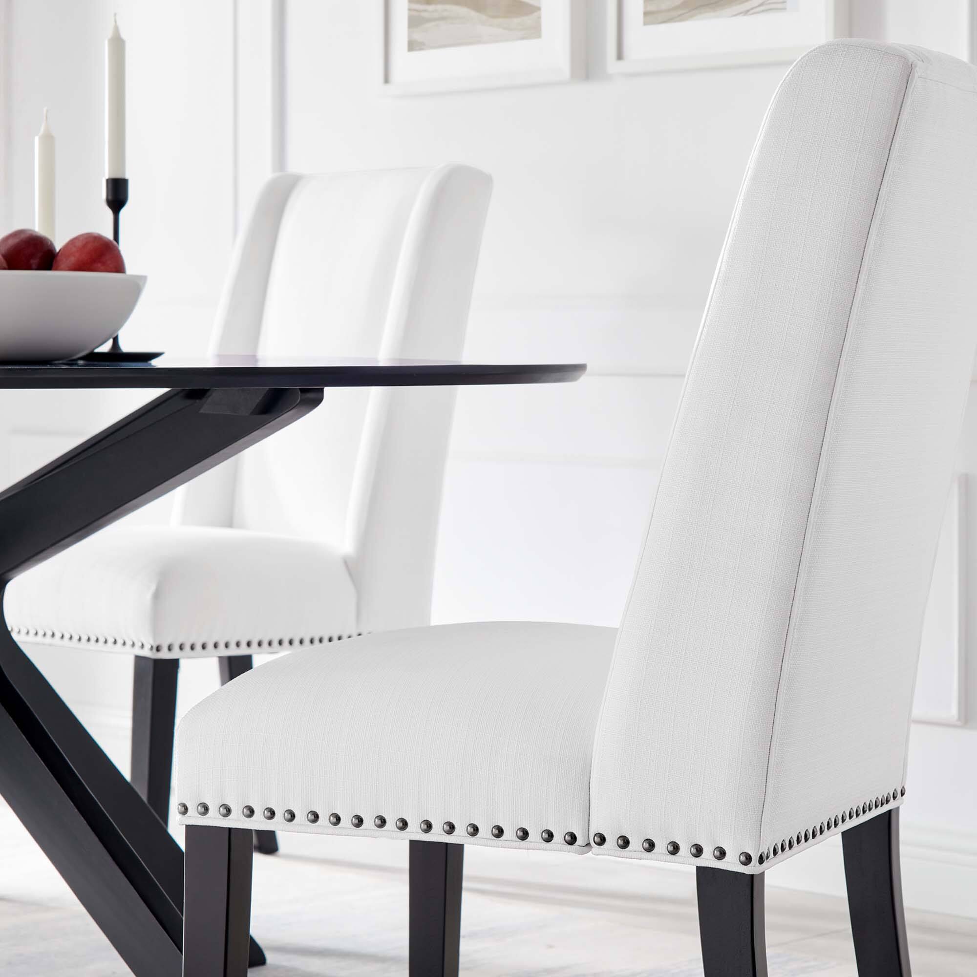 Alt View 4. Modway - Baron Fabric Dining Chair by Modway - White.