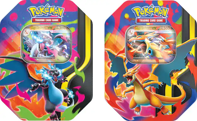 Pokémon™ Trading Card Game
Pokémon T Trading Card Game
Mega Charizard X ex
HP 360
Evolves from Charizard
The Mega-Evolved Forme of Charizard
Mega Charizard Y ex
HP 360
Evolves from Charizard
The Mega-Evolved Forme of Charizard