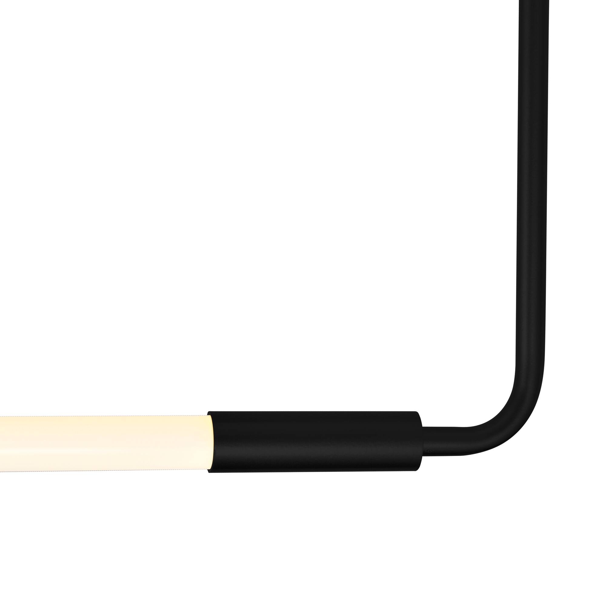 Left. CWI Lighting - Hoops 2 Light LED Chandelier With Black Finish - Black.