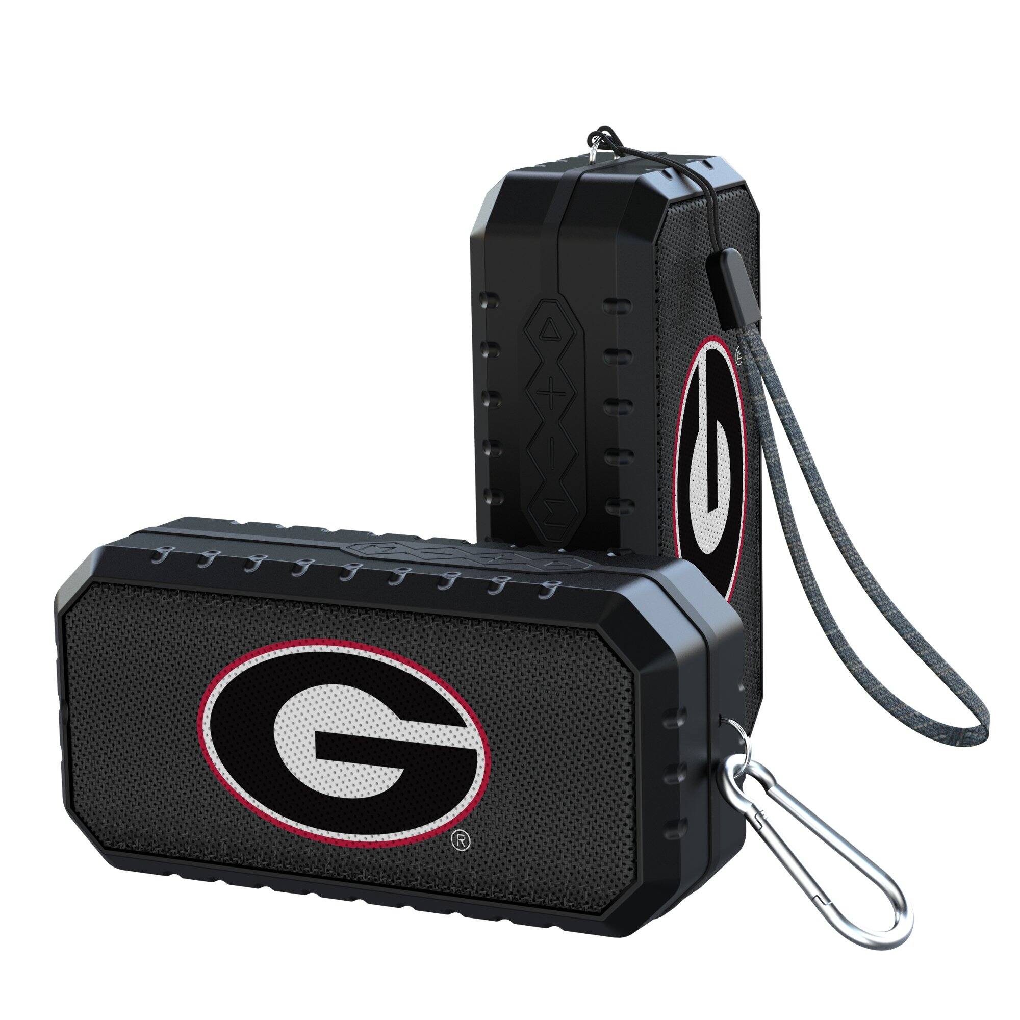 Keyscaper - Georgia Bulldogs Water Resistant Linen Print Bluetooth Speaker - Black