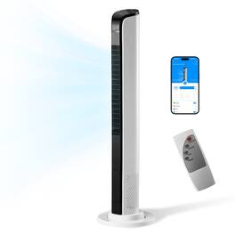 Winado - 42Inch Oscillating Floor Tower Fan for indoors,3 Modes 3 Speeds,12H Timer, Quiet Bladeless Standing Fan for Cooling Home - White