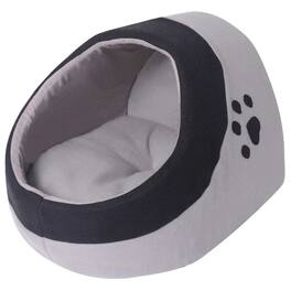 Boyel Living - and Black Crescent Cat Bed Portable and Machine Washable for Indoor Use - Gray