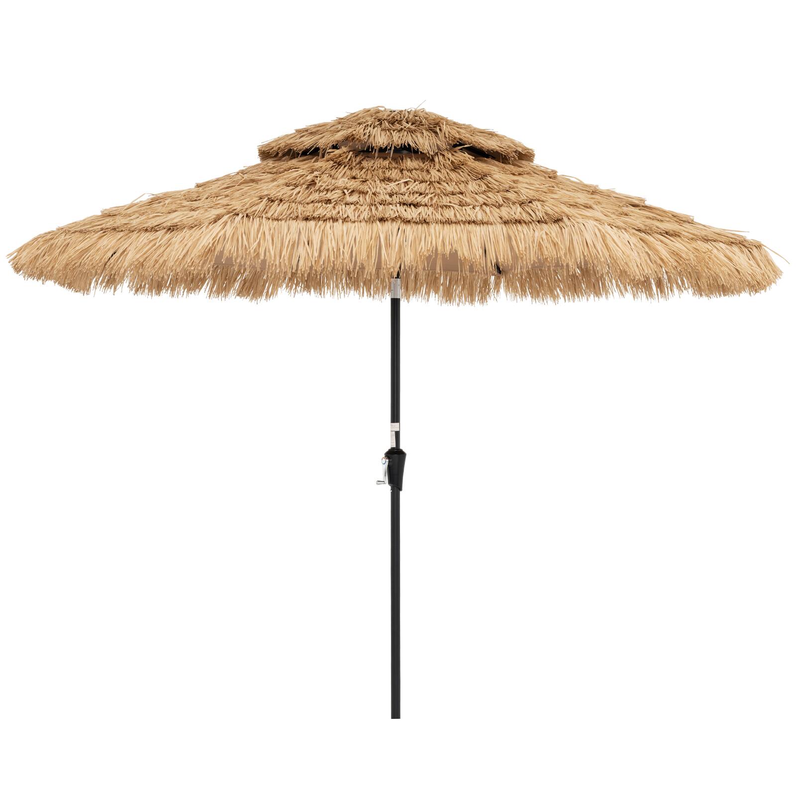 Alt View 9. Gymax - Gymax 7 FT Hawaiian Style Umbrella Sun-proof Thatched Patio Tiki Umbrella w/8 Ribs - Natural.