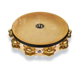 Latin Percussion - Pro 10 Double Row Headed Tambourine Bag-Brass
