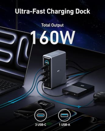 Prime Docking Station (14 Port, 160W Max Output) + Anker Prime Prime Docking Station (14 Port, 160W Max Output) + Anker Prime