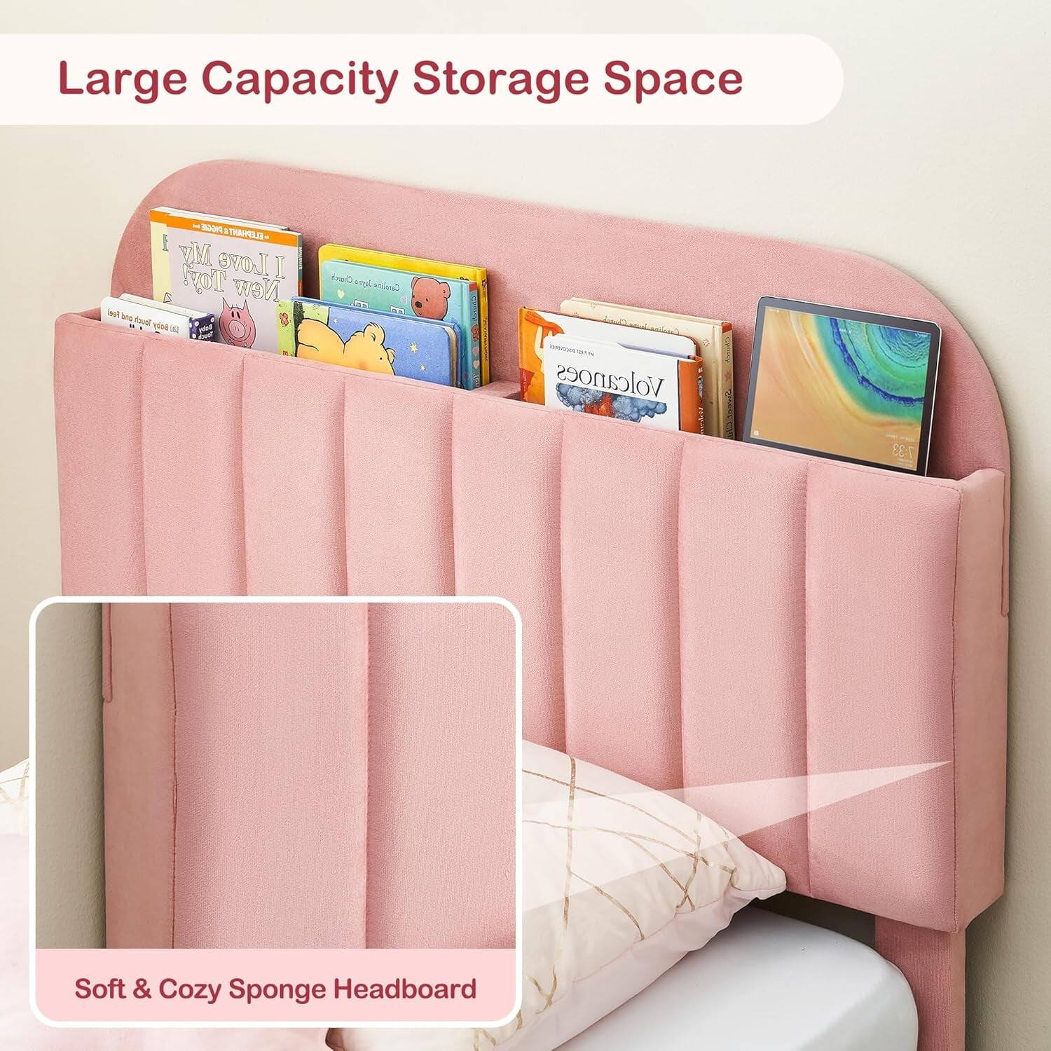 Large Capacity Storage Space

Soft & Cozy Sponge Headboard