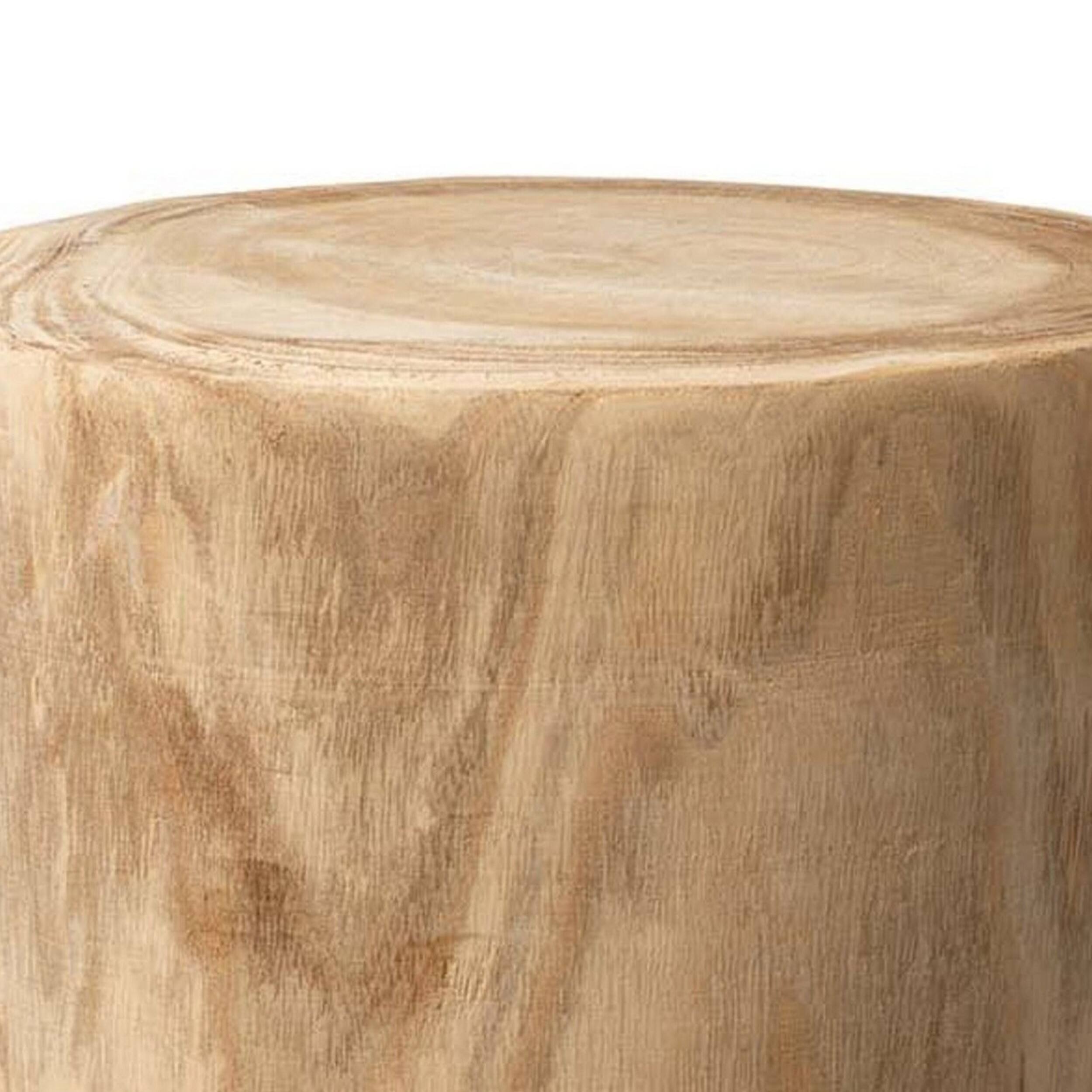 Manhattan Lane 18 Inch Modern Side End Table, Round Surface, Paulownia ...