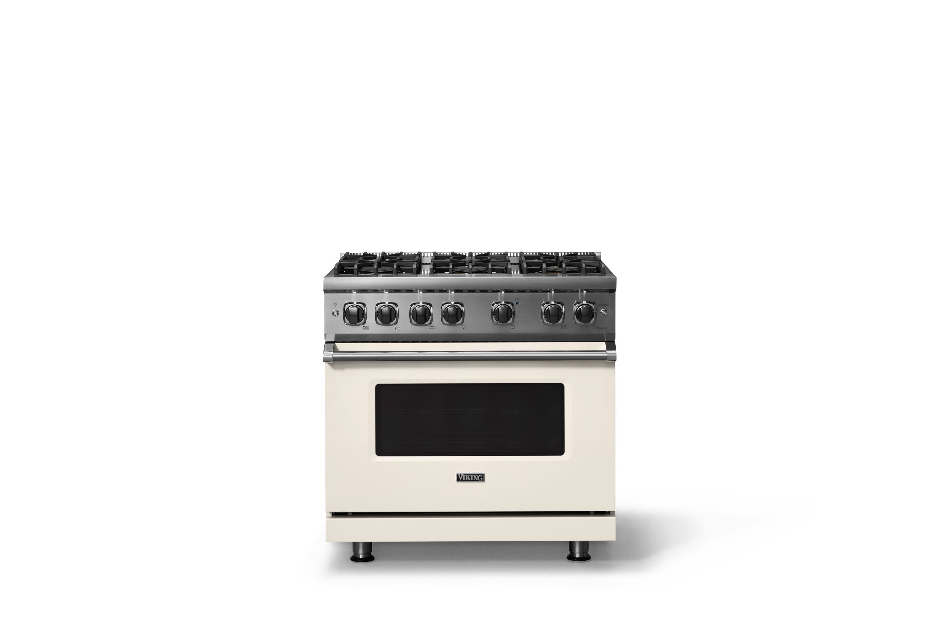 Alt View 1. Viking - 36"W./24"D. 5.1 Cu. Ft.  Gas Sealed Burner Range-6 Burners-Pure White-LP - Pure White.