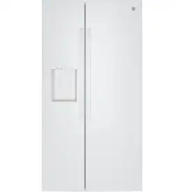 GE - 36 in. Wide ENERGY STAR 27.9 Cu. Ft. Side-By-Side Refrigerator with Extra Tall Dispenser and In-Door Icemaker - White