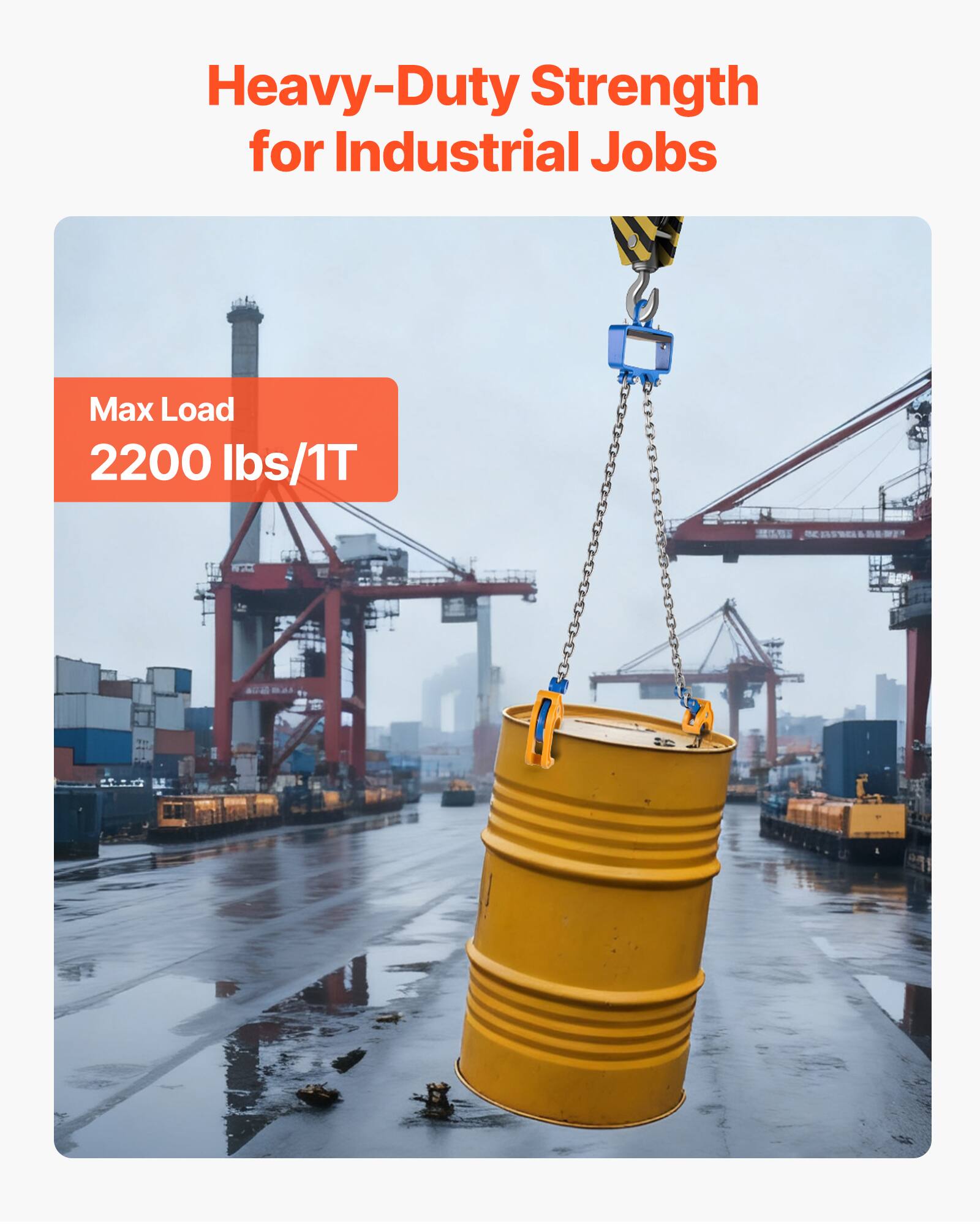 Heavy-Duty Strength for Industrial Jobs  
Max Load 2200 lbs/1T