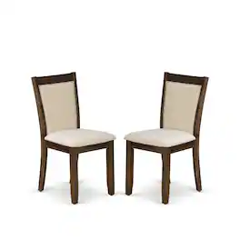 East West Furniture - 3 Pc Dining Set Consist of a Round Kitchen Table and 2 Parson Chairs - Gray