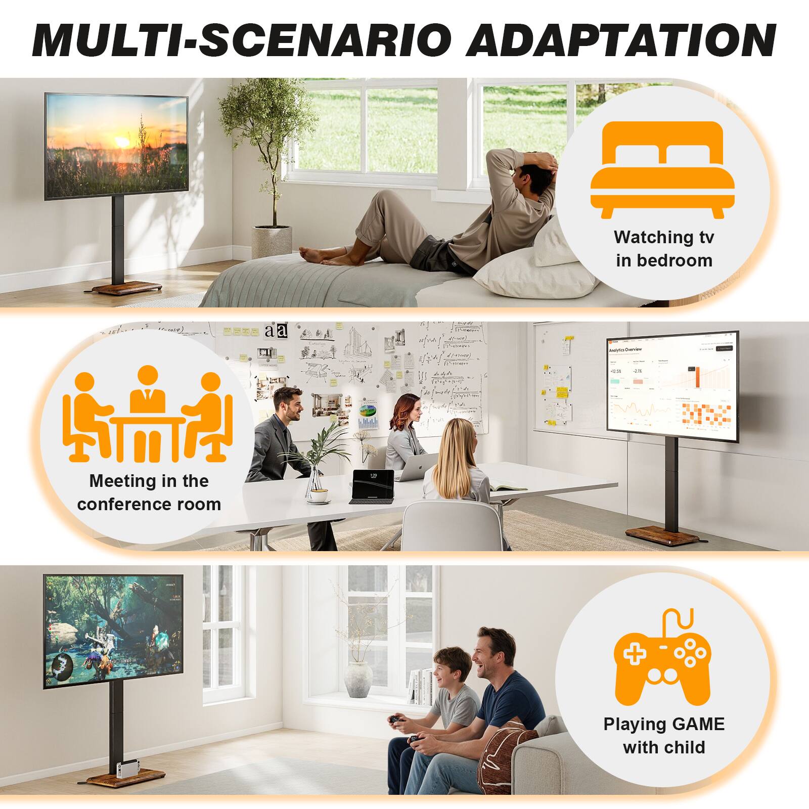 MULTI-SCENARIO ADAPTATION

Watching tv in bedroom

Meeting in the conference room

Playing GAME with child