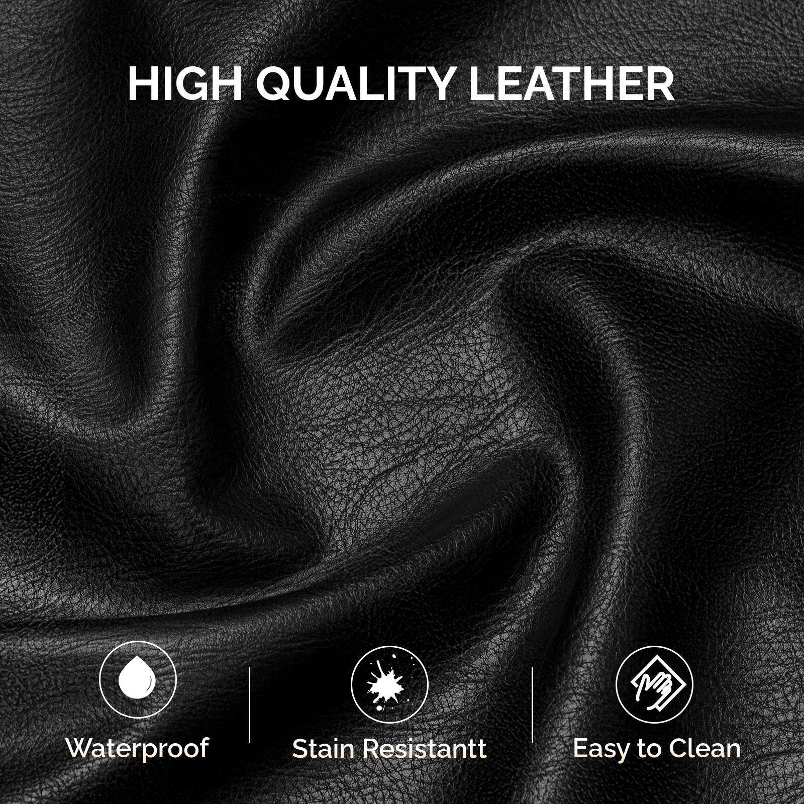 HIGH QUALITY LEATHER

- Waterproof
- Stain Resistant
- Easy to Clean