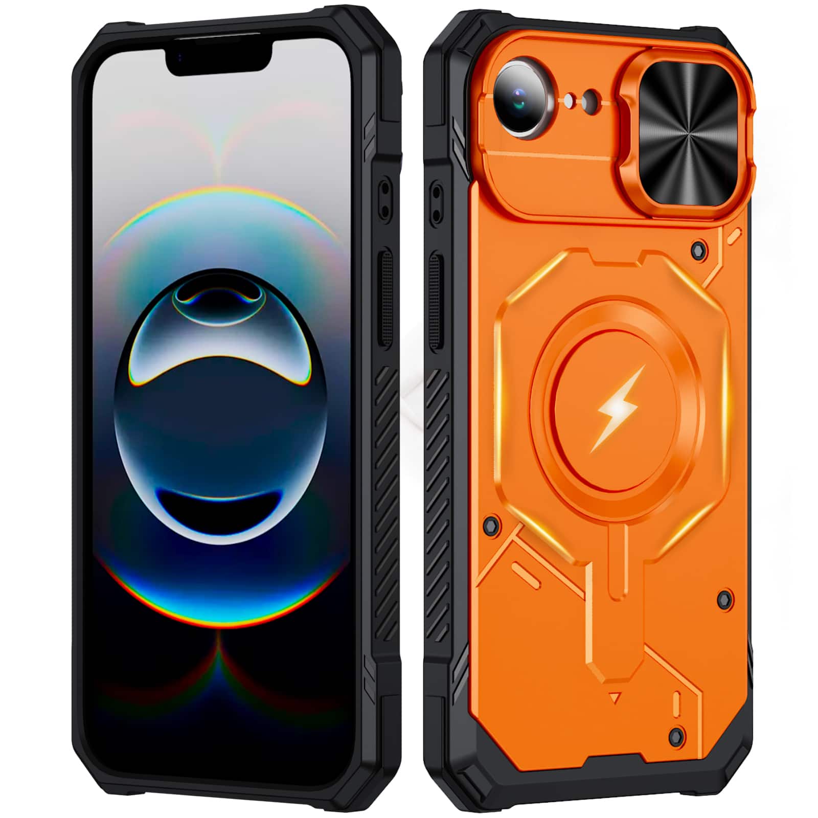 UUCOVER - Magnetic Case for iPhone 17e / iPhone 16e,Shockproof TPU+PC Case Compatible with MagSafe Rugged Sliding Lens Cover - Orange price history on PriceWatchPro