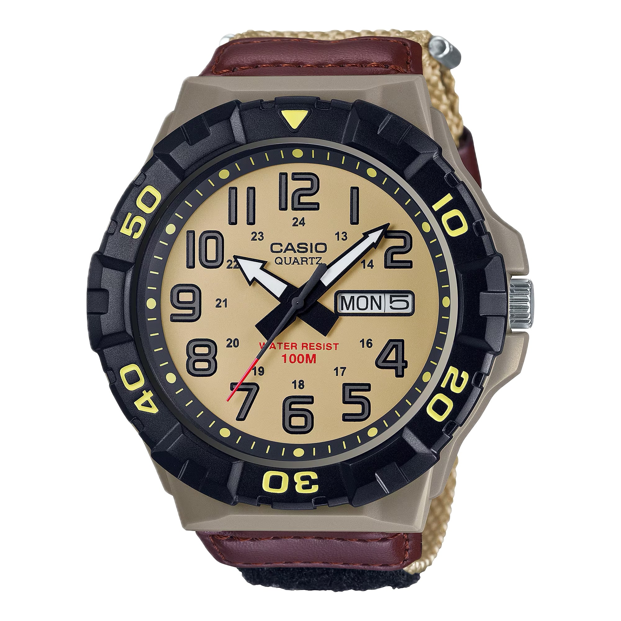 Casio - Men's Oversized Sport Watch with Dial - MRW-210HB-5BV - Brown