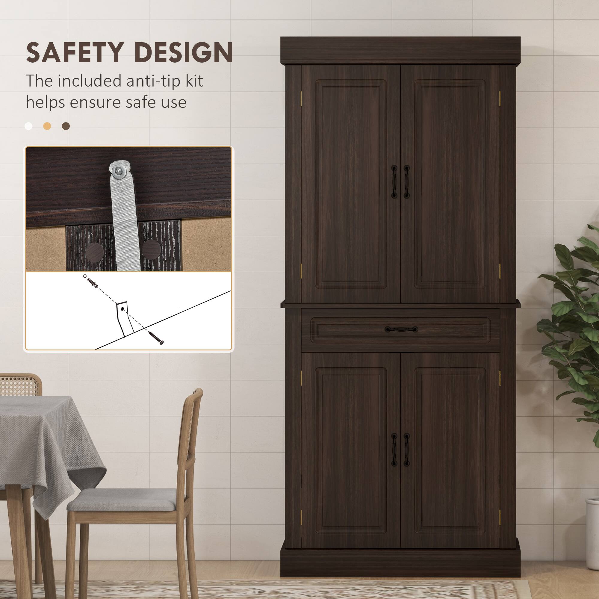 SAFETY DESIGN  
The included anti-tip kit helps ensure safe use