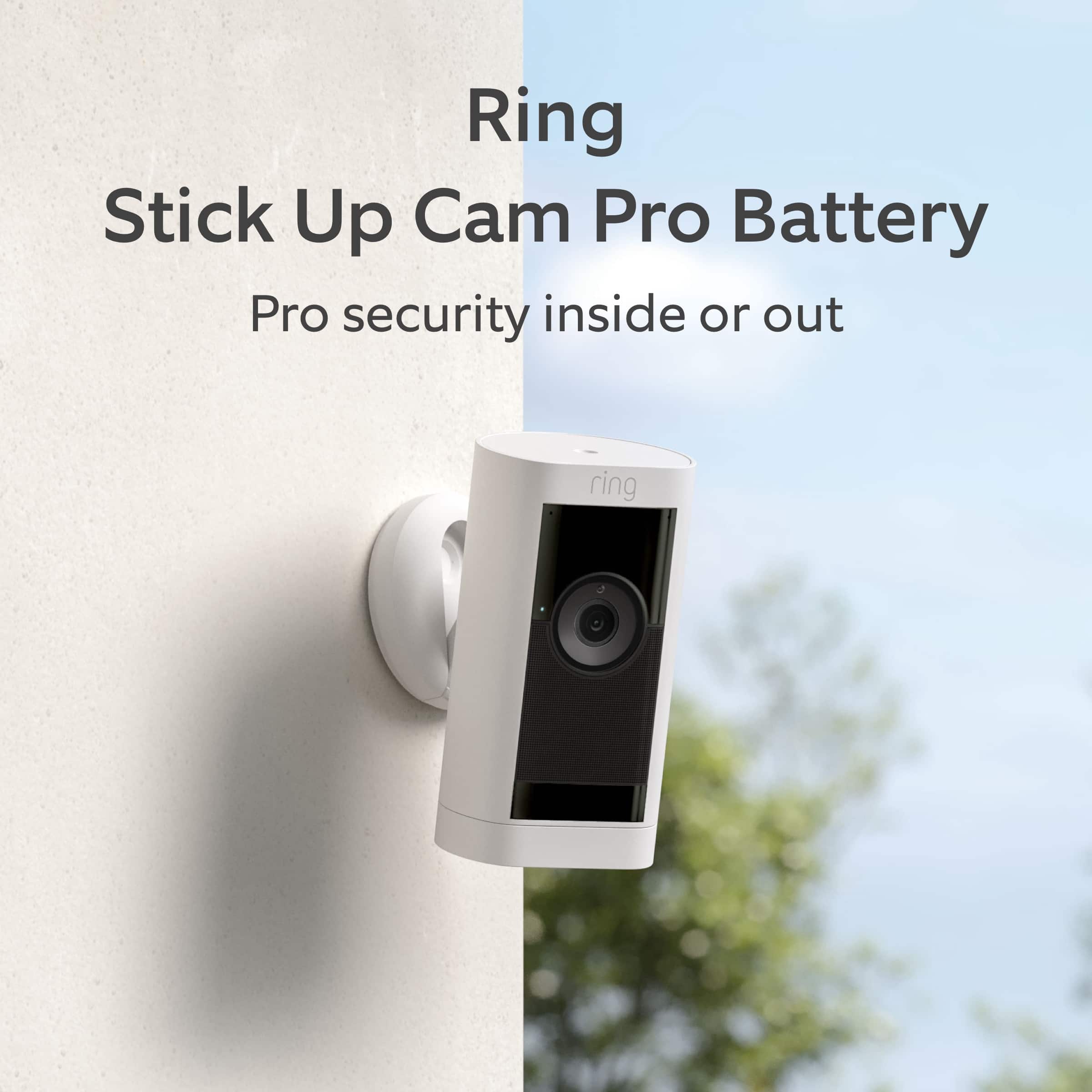 Ring Stick Up Cam Pro Battery Pro security inside or out.