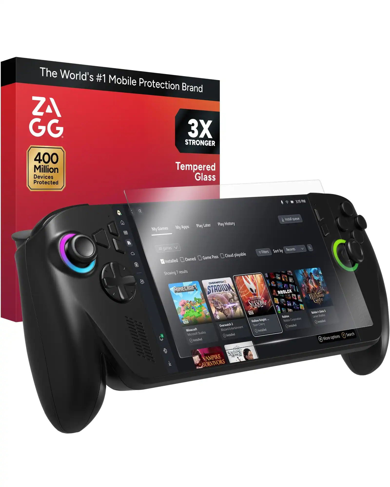 ZAGG - InvisibleShield Glass+ Defense Screen Protector for Asus ROG Xbox Ally/Ally X